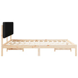 Bed Frame with Upholstered Headboard Black 180 x 200 cm 877891