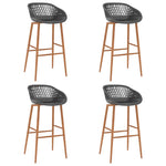 ZNTS 5 Piece Bar Set Black and Grey 3057464