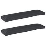 Pallet Cushion Set 2 pcs Black 150 x 40 x 8 cm Oxford Fbric 42001712