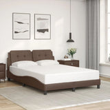 Bed Frame without Mattress "Zadar" Brown 140x200 cm Faux Leather 3208186