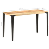 ZNTS Dining Table 120x60x76 cm Solid Mango Wood 286362