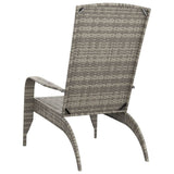 Garden Adirondack Chair Grey Poly rattan, powder-coated steel 319695