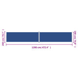 Retractable Side Awning Blue 200x1200 cm 318082