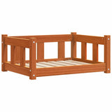 Dog Bed Wax Brown 65.5 x 50 x 28 cm Solid Pine Wood 869883