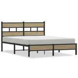 Bed Frame without Mattress Sonoma Oak 140x190 cm Engineered Wood 4017254