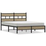 Bed Frame without Mattress Sonoma Oak 140x200 cm Engineered Wood 4017255
