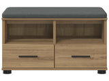 Hall Bench with Cushion with Drawer Artisan Oak 60 x 38 x 46 cm 891455