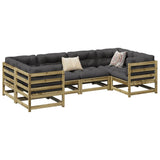 6 Piece Garden Sofa Set Impregnated Wood Pine 3299606