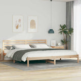 Bed Frame with Headboard Brown 180 x 220 cm Solid Pine Wood 872338