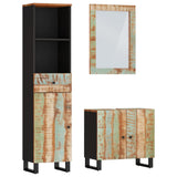 3 Piece Bathroom Furniture Set Solid Wood Reclaimed 3200639