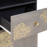 Bathroom Cabinet Set with Drawer 4 pcs Grey Solid Mango Wood 3310155