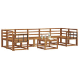 Outdoor Sofa Set 8 pcs Natural Solid Acacia Wood 3366157