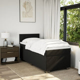Box Spring Bed with Mattress Black 100x200 cm Fabric 3285794