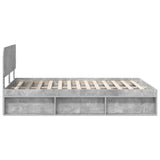 Bed Frame with Headboard Concerte 140 x 200 cm Solid Pine Wood 3412072