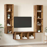 TV Cabinet Set Wall-mounted 3 pcs Old Wood Engineered Wood 3393339