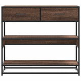 Console Table Brown Oak 90x35x80 cm Engineered Wood 849183