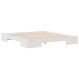 Bed Frame White 200 x 200 cm 873017