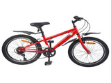 Kids Bike 20'' 6-Speed for 6-11 Years Old Red 42009387