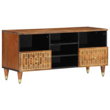 TV Cabinet 100x33x46 cm Solid Wood Mango 358302