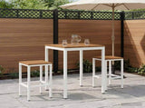 Garden Bar Table Natural and White 70 x 68.5 x 105 cm 901335