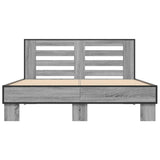 Bed Frame without Mattress Grey Sonoma 140x190 cm 3280115