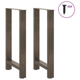 Bar Table Legs Natural Steel 2 pcs 40x cm Steel 4013327