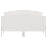 Bed Frame without Mattress White 140x200 cm Solid Wood Pine 3216174