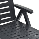 ZNTS Folding Sun Lounger Plastic Anthracite 48756