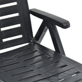 ZNTS Folding Sun Lounger Plastic Anthracite 48756