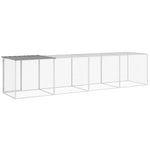 Chicken Cage with Roof Light Grey 403x98x90 cm Galvanised Steel 3189045