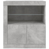 Sideboard with LED Lights Concrete Grey 60.5x37x67 cm 836619
