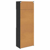 Storage Cabinet Black Oak 80 x 42.5 x 225 cm Engineered Wood 3402820