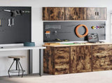 Garage Cabinets 2 pcs Smoked Oak Engineered Wood 3328327