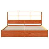Bed Frame with Storage Headboard Wax Brown 180 x 200 cm 3422760
