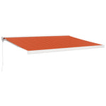 Retractable Awning Orange and Brown 4x3 m Fabric and Aluminium 3154543