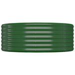 Garden Raised Bed Galvanised Steel 249x100x36 cm Green 318993