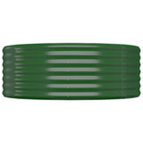 Garden Raised Bed Galvanised Steel 249x100x36 cm Green 318993