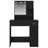 Dressing Table Black Oak 86.5 x 35 x 136 cm Engineered Wood 862108