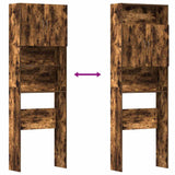 Washing Machine Cabinet Smoked Oak 64x24x190 cm Engineered Wood 859131