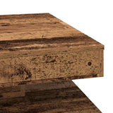 Coffee Table 360-Degree Rotatable Old Wood 70x70x34.5 cm 858486