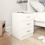 ZNTS Bedside Cabinet White 38x35x56 cm Engineered Wood 800450