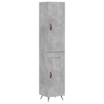 Highboard Concrete Grey 34.5x34x180 cm Engineered Wood 3199085