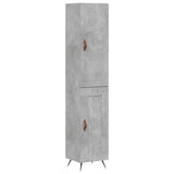 Highboard Concrete Grey 34.5x34x180 cm Engineered Wood 3199085