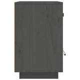 Bedside Cabinet Grey 40x34x55 cm Solid Wood Pine 818309