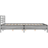 Bed Frame without Mattress Grey Sonoma 120x190 cm Small Double 3280070