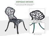 3 Pcs Aluminium Bistro Set Garden Furniture Dining Table Chairs Antique Outdoor Seat Patio Seater T3398P322076