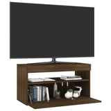 TV Cabinet with LED Lights Brown Oak 75x35x40 cm 815127