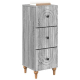 Drawer Cabinet Grey Sonoma 33 x 34.5 x 90 cm Engineered Wood 894161