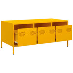 ZNTS Coffee Table Mustard Yellow 101.5x50x43.5 cm Cold-rolled Steel 851271