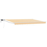 Manual Retractable Awning with LEDs Yellow and White 4 x 3 m 3419286